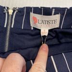 L'ATISTE L’ATISTE by Amy women’s shorts navy striped- high waisted size small (b13) Photo 2