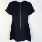 Topshop Drape Front Wrap Skirt Short Sleeve Dress Navy Blue Petite Size 0 Photo 10