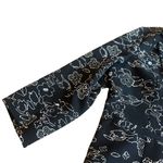 Modcloth Sweet Sophistication Blazer Black White Outline Floral Print Size Med Photo 2