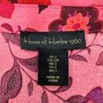 House of Harlow 1960 | S | Shades of Pink Floral Satiny Cropped Button Up Blouse Photo 9