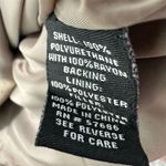 New Look Women's Taupe Punch-hole Faux Leather Motorcycle Biker Jacket XL Retro Rocker Photo 4