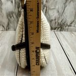 CHAPS Cream Cable Knit Sweater Hobo Shoulder Bag Leather Straps Y2K Chunky Cozy Photo 6