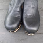 J.Crew Black Leather Studded Wooden Clogs Mules Size 10 Photo 6