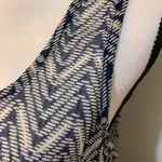 Olsenboye  Blue Printed Sheer Tank Top Photo 4