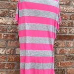 Nordstrom Aqua () neon pink and grey striped dress / L / Excellent condition Photo 7