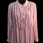 Vanity Fair Vintage  Pink Ruffle Button Down Dress Photo 3
