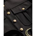 Veronica Beard NWT  Jaden Shirtdress Size 6 Black with Gold Button Detail Photo 5