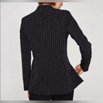 ZARA  Pinstripe Blazer Black Double Breasted Gold Buttons Tailored Old Money Photo 2
