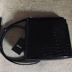 DKNY Croc-Embssed Leather Flap Bucket Photo 8