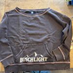PacSun BUSCH LIGHT 89 Off-The-Shoulder Sweatshirt Women’s Medium NWT Photo 2