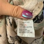 Woolrich Woman 3/4 Sleeve Button Down Blouse Khaki Mix Floral Leaves Neutral XL Photo 4