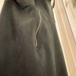 Dark Green Ruffled Peplum Halter Dress Black Photo 2