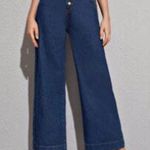 SheIn  Denim Button-up high-waist Wide Leg Jeans Photo 1