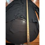 Love Stitch Black Sheer High Low Blouse Small‎ Top Shirt S Long Sleeve Collared Photo 3