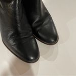 Madewell  The Billie Black Leather Stacked Heel Ankle‎ Booties Size 7 Photo 3