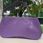 JW Pei Eva Bag – Lavender Croc Embossed Vegan Leather Shoulder Purse Y2K Photo 0