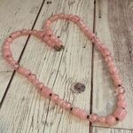 Baby Pink Acrylic Beaded Necklace – 24” – Mixed Shapes 🌼 Photo 0