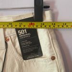 Levi's NWT Women's 25 X 26 501 Original Cropped High Rise White Jeans Button Fly Photo 8