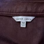 Naked Zebra Front Button up Faux Suede Skirt Photo 3