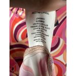 Trina Turk Pink Bold Bright Bell Sleeve Abstract 60s Shirt Dress Medium NEW Photo 4