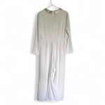 Rixo White Emilia Wide Leg Silk Jumpsuit Large Bachelorette Bridal Honeymoon Photo 2