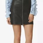 Avec Les Filles NWT  High-Waist Zip-Front Leather Mini Skirt Photo 0