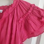 Karina Grimaldi  Pink Ruffle Tassel Top and Key Hole Blouse Size Medium Preppy Photo 3