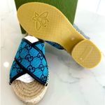 Gucci Multicolor GG Supreme Espadrille Sandals Photo 5
