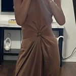 Fame and Partners Rose Gold Satin Dress Photo 0