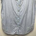 Wooden Beads Boho Festival Cowgirl Western Cottagecore Womens Shirt Size Large Blue Photo 2