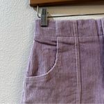 Hammies Women's High Waisted Elastic Waist Lavender Corduroy Shorts Size 26 Purple Photo 4