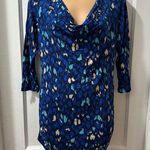 Old Navy  Maternity Blue Patterned Long Sleeve Top in M Photo 0