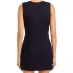 frame denim  Button Front Wool Blend Shift Dress Size XS Black Mini Sleeveless Photo 1