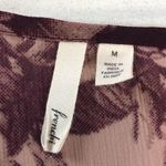 Frenchi M Purple Sheer Floral Blouse Size M Photo 4