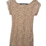 Blush Pink Floral Lace Overlay Mini Dress from a boutique Photo 0