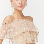 Forever 21 OTS Sheer Star Crop Top Photo 0