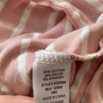 Heart & Hips Pink White Striped Crop Tie Tank Top Cotton Stretch Crew Shirt S Photo 6