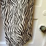 Cotton On NWT paper bag waist Linen blend Cream zebra print wide leg Pants 2 Photo 8