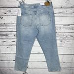 H&M Denim NWT Size 16 Blue Denim Ultra High Waist Distressed Mom Jeans Photo 2