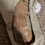 PilyQ NWT  Sandstone Basic Ruched Bikini Bottom Shimmer Glitter- Size Medium Photo 4