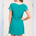 Lulus Tale to Tell Pink and Teal Green Embroidered Shift Dress SMALL Photo 3