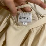 Revolve SNDYS Tan Poof Sleeve Mini Dress Large Photo 8