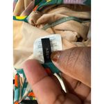 J.Crew Floral One Piece Swimsuit Green V Neck Tie Straps Size 14 Photo 7