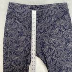 Chico's Ponte Legging Pant Womens 1R Medium Grey/Blue Paisley Print Photo 3