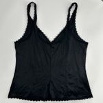 WARNERS Vintage Cami Women 36 Black Lace Trim Camisole Nylon Slip Top Undershirt Photo 3
