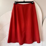 Forever 21  Rust Orange Button Tab Skirt A-Line Polyester Contemporary Size Large Photo 4