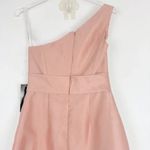 Alfred Sung NWT Draped One-Shoulder Satin Maxi Dress in Toasted Sugar Size 8 NEW Photo 10