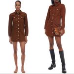 Ganni  Caramel Cafe Mixed Denim‎ Mini Dress Photo 1