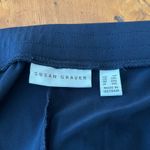 Susan Graver Navy Liquid Knit Pull-on Culotte Pants Photo 3