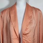 143 Story  Peach Satin Blazer NWT Size Small Crinkled Tangerine Blazer Photo 2